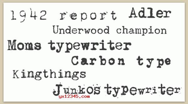 旧英文字体(typewriter-font)下载