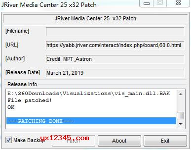 出现patching done说明破解成功