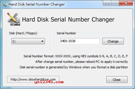 Hard Disk Serial Number Changer修改硬盘序列号教程