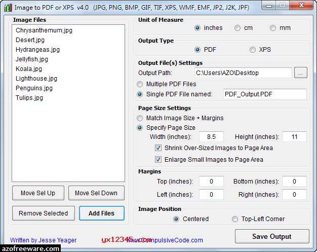 图片转PDF文件、XPS文件工具_Image To PDF or XPS_ImageToPDF