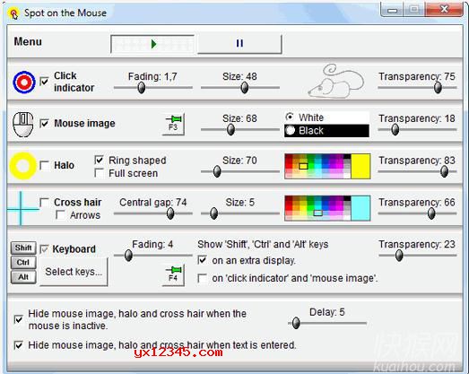 SpotOnTheMouse设置界面